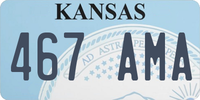 KS license plate 467AMA