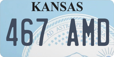 KS license plate 467AMD