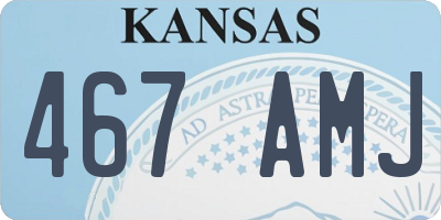 KS license plate 467AMJ