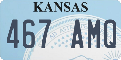 KS license plate 467AMQ