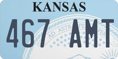 KS license plate 467AMT