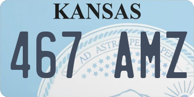 KS license plate 467AMZ
