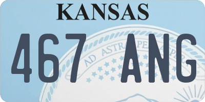 KS license plate 467ANG