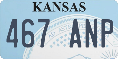 KS license plate 467ANP