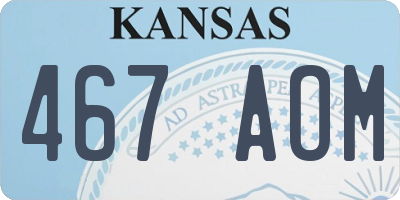KS license plate 467AOM