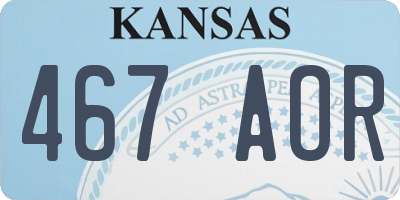 KS license plate 467AOR