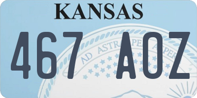 KS license plate 467AOZ