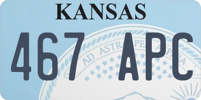 KS license plate 467APC