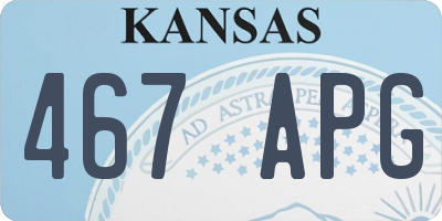 KS license plate 467APG
