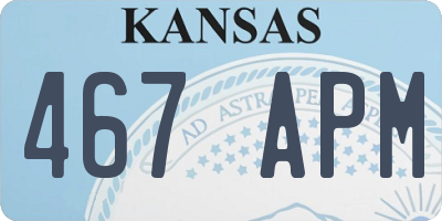 KS license plate 467APM