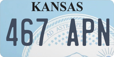 KS license plate 467APN