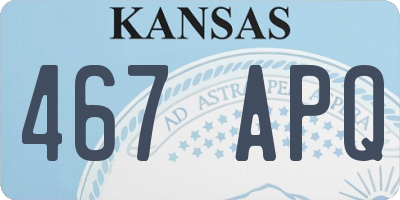 KS license plate 467APQ