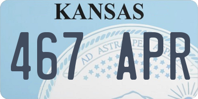 KS license plate 467APR