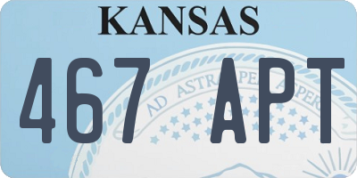 KS license plate 467APT