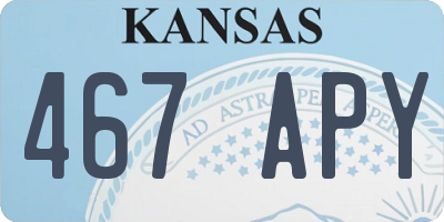 KS license plate 467APY
