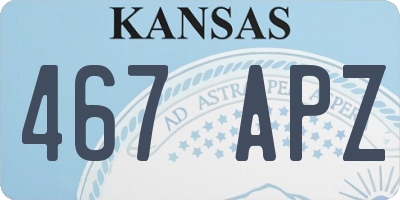 KS license plate 467APZ