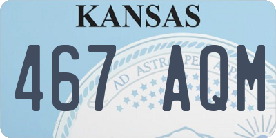 KS license plate 467AQM