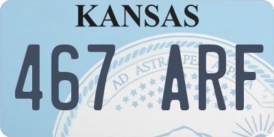 KS license plate 467ARF