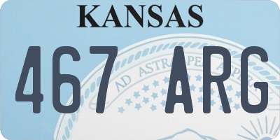 KS license plate 467ARG