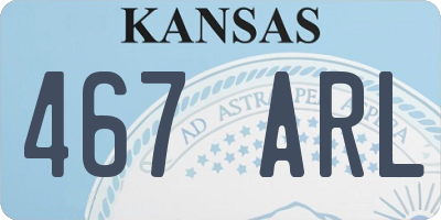 KS license plate 467ARL