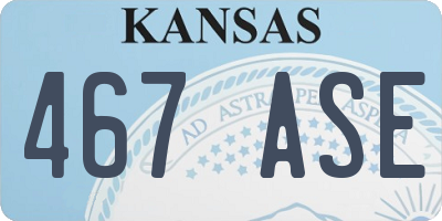 KS license plate 467ASE