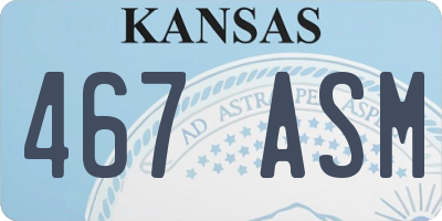 KS license plate 467ASM