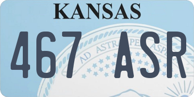 KS license plate 467ASR