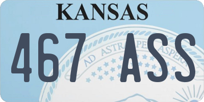 KS license plate 467ASS