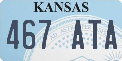 KS license plate 467ATA