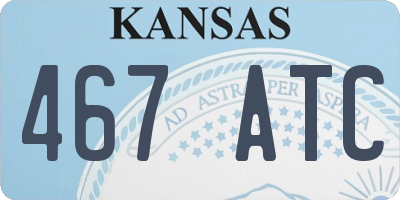 KS license plate 467ATC