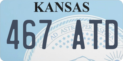 KS license plate 467ATD