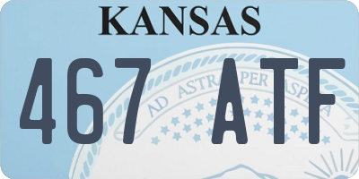KS license plate 467ATF