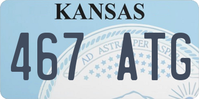 KS license plate 467ATG