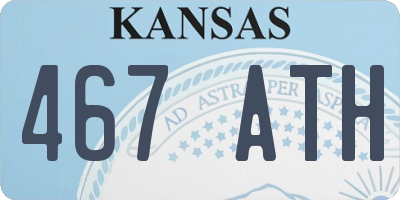KS license plate 467ATH