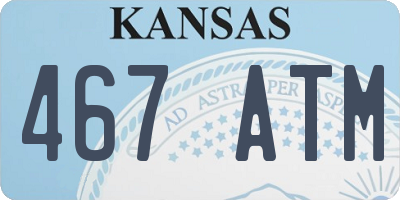 KS license plate 467ATM