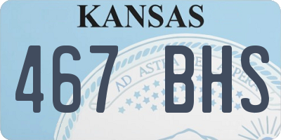 KS license plate 467BHS