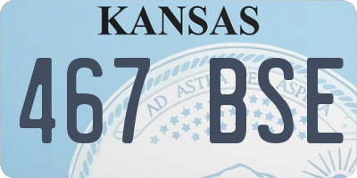 KS license plate 467BSE
