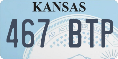 KS license plate 467BTP
