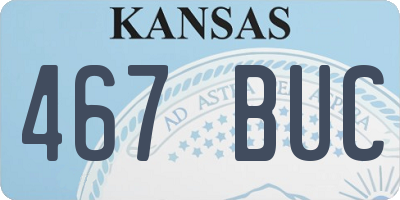 KS license plate 467BUC