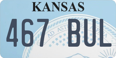 KS license plate 467BUL