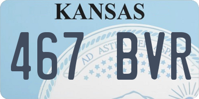 KS license plate 467BVR