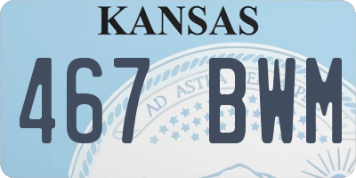 KS license plate 467BWM