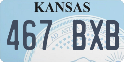 KS license plate 467BXB