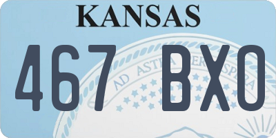 KS license plate 467BXO