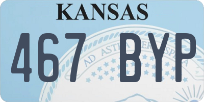 KS license plate 467BYP