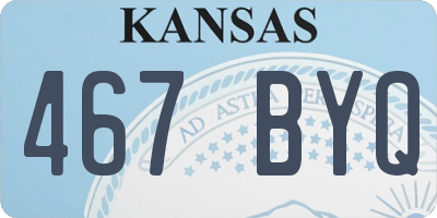 KS license plate 467BYQ