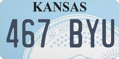 KS license plate 467BYU