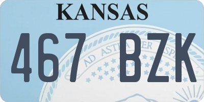 KS license plate 467BZK