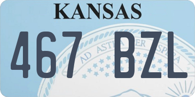 KS license plate 467BZL