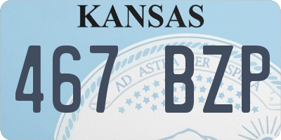 KS license plate 467BZP